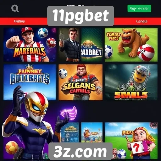 Variedade de jogos disponíveis no 11pgbet